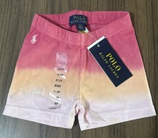 Polo Ralph Lauren PINK Girls Tie-Dye Multicolor Short, Size 3 T NWT