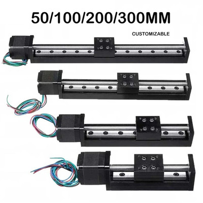 Linear Rail Slide Stage Table Mini CNC Nema11 motorized 12mm pitch XYZ Axis 11lb