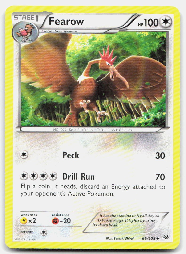 Pokemon tcg XY - Roaring Skies Fearow Lightly played