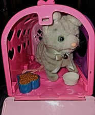 Westminister Walking Kitty Grey W/cage Accessories Sound Movement Work