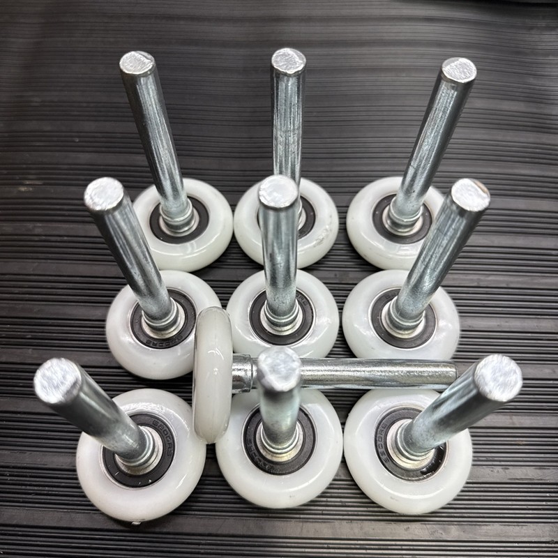10 Pack Garage Door Rollers Nylon 1-3/4 Inch Wheels, 3-3/4 Inch Stems, White)