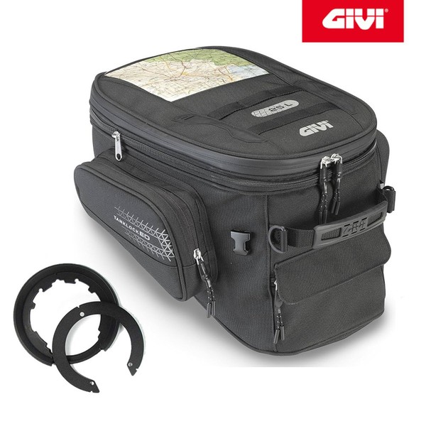 Givi Tankrucksack 25L UT810 + Flansch BF16 FüR BMW F 800 GT 2017-2019 Schwarz-image