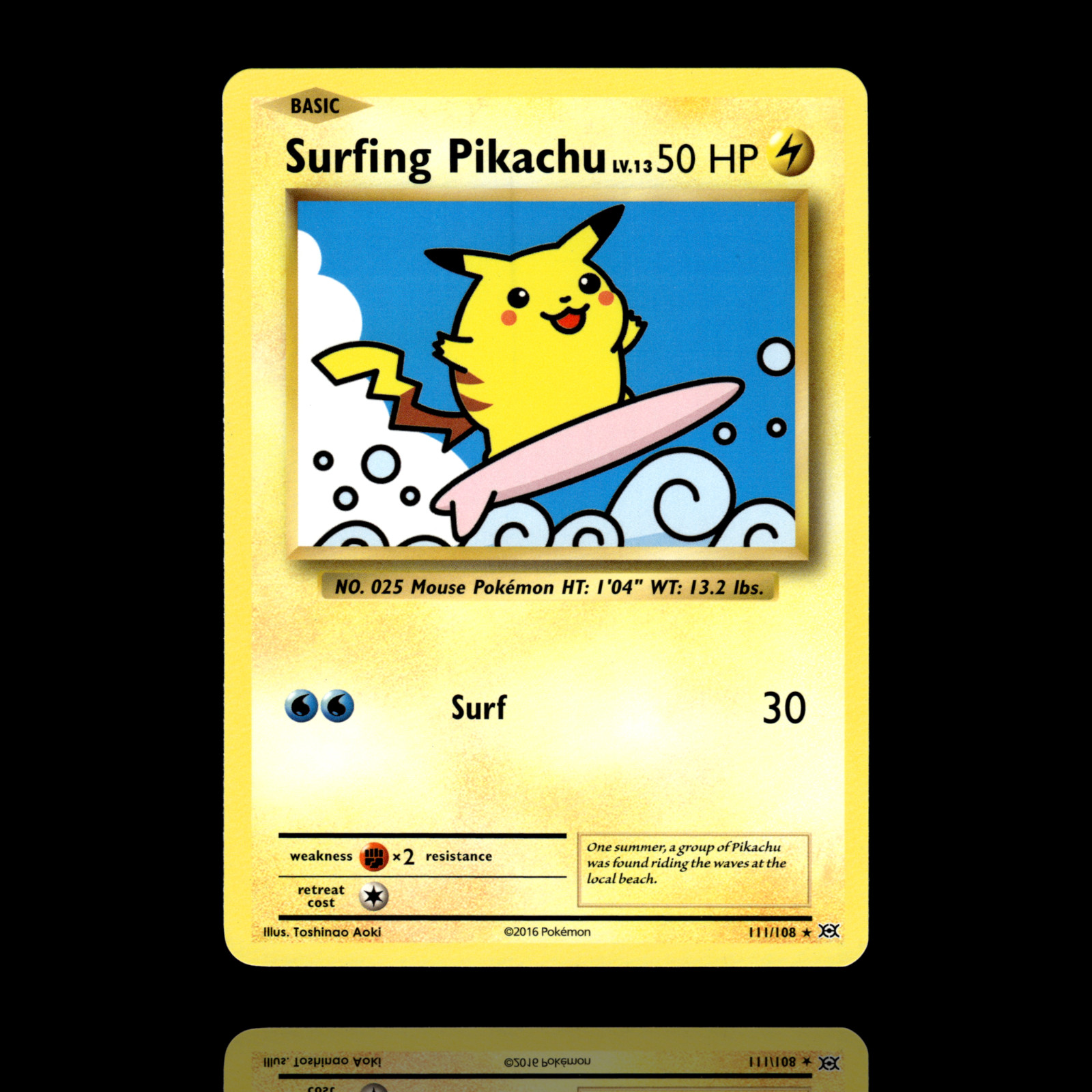 ▸ Surfing Pikachu | XY - Evolutions | Secret Rare | 111/108 | NM