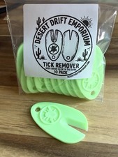 Neon Green Tick Remover Tool 10 Pack 3D Printed Dog Cat Pet Camping
