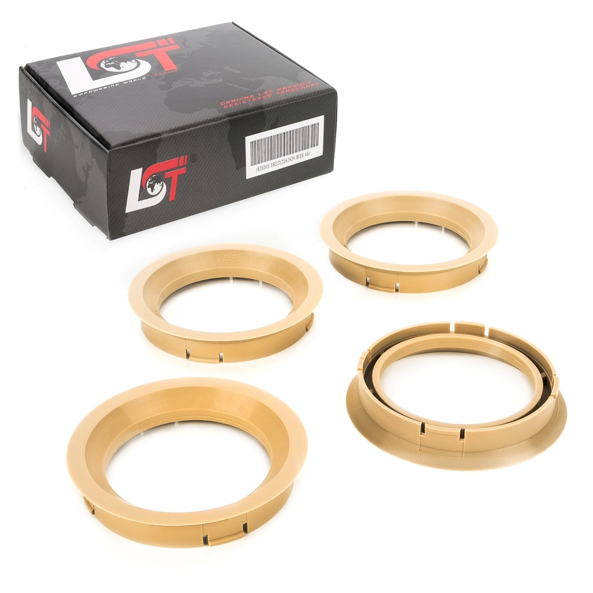 4x Distance Rings Centering for Alloy Wheels Ø 57,1 MM - Ø 72,5 Skoda