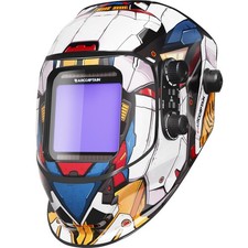 Large Viewing Welding Helmet True Color Auto Darkening Solar Powered Welder Hood