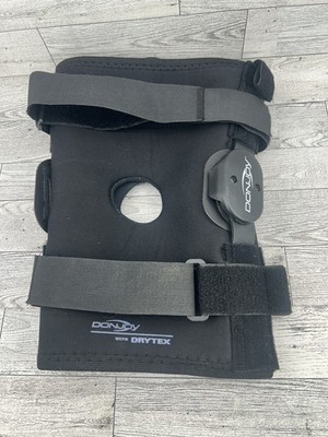 DonJoy Drytex Hinged Large Black Knee Brace Bilateral Hinges Compression Stabil