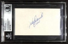 John David Crow Heisman Trophy Winner Signed Index Card Beckett Slab Autograph