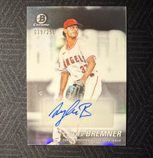 Topps 2025 Bowman Draft Chrome Auto Tyler Bremner CPA-TB Achromatic /250 Angels