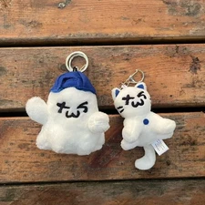 Kpop TWS Ghost Cat Plush Keyring Stuffed Doll Keychains