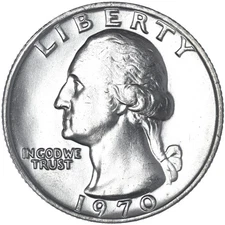 1970 P 25C Washington Quarter
