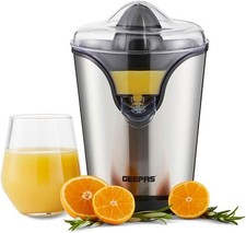 GEEPAS 100W Citrus Juicer Electric Orange Juicer 2 Cones Stainless Steel