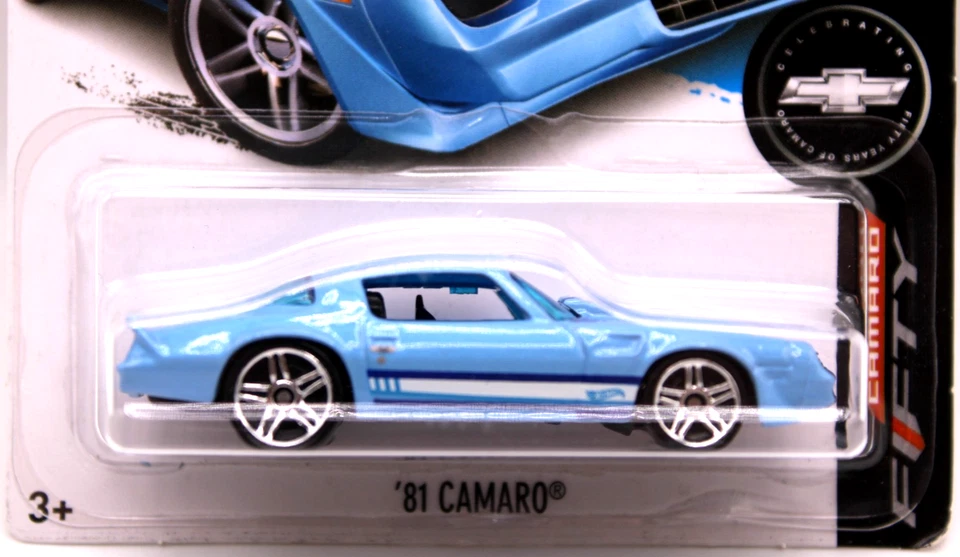 Chevy Camaro 1981 Main Line #250 2017 LT. azul PR5's Hot Wheels Foto 2 de 4