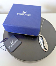 Genuine Swarovski Harmony Oval Crystal Necklace Rhodium Plated