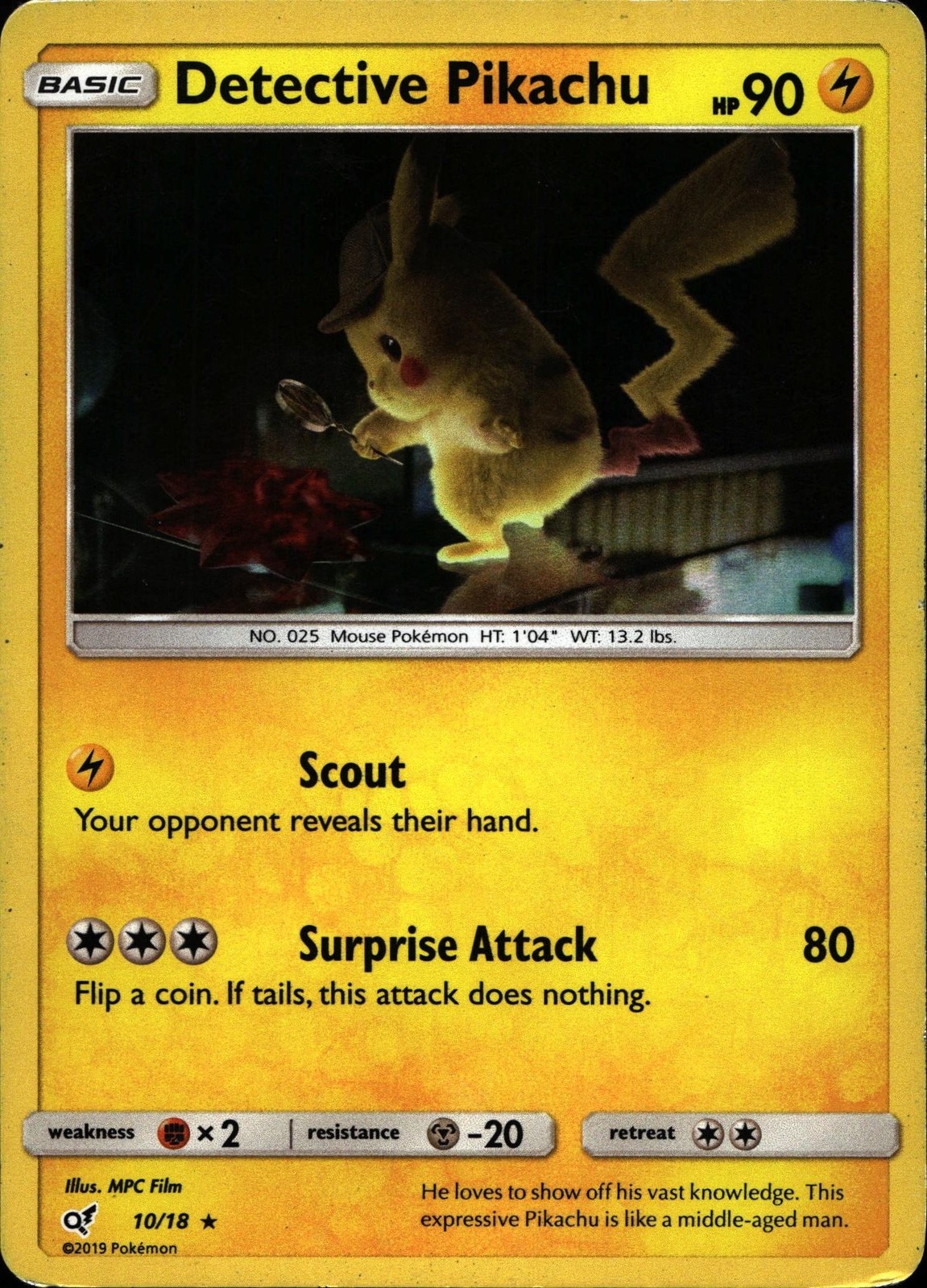 Detective Pikachu #10/18 Detective Pikachu Moderately played - Pokemon Card