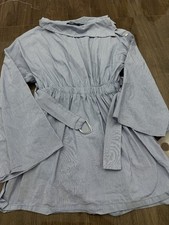 Zara woman blue striped mini gown