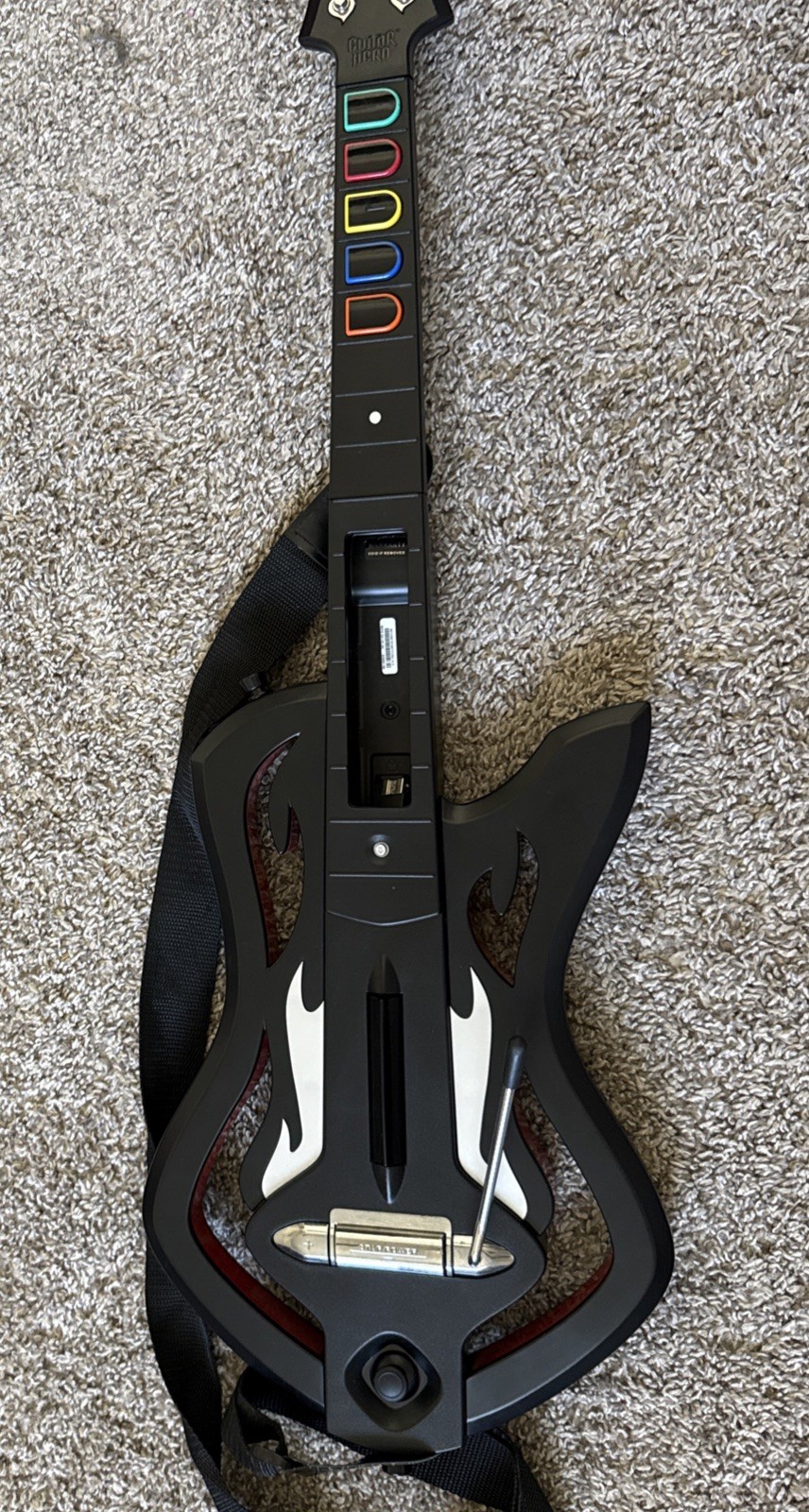 Nintendo Wii Guitar Hero Warriors of Rock Wireless Controller with Strap Tested