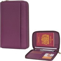 Wason Leder Reisepass Brieftasche Mit ReißVerschluss Rfid Blocker SchutzhüLle, P