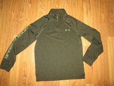Boys UNDER ARMOUR HEATGEAR loose fit quarter zip shirt sz YMD M Md