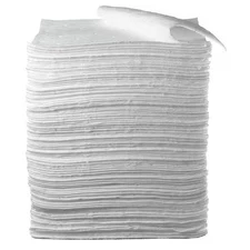 3M Hp-156 Sorbent Pad, 37 1/2 Gal, 17 In X 19 In, Oil, White, 100 Pk