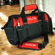Tool Bag 16" Heavy Duty 21 Pocket Holdall Hard Base Toolbag Zipped Storage Case