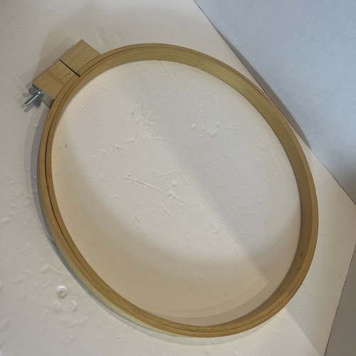 Wooden Embroidery Hoop 14” Cross Stitch Needlepoint Embroidery Clean Vtg
