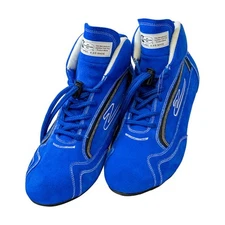 Zamp Racing Shoes RS00100411; ZR-30 Mid-Top Blue, 11, SFI 3.3/5, Suede