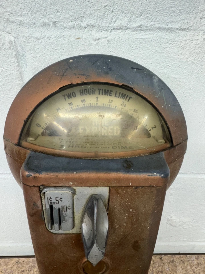 Parquímetro Duncan vintage original naranja quemado sin llave sin probar  Foto 2 de 4