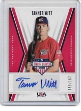 2019 Panini USA Baseball Stars & Stripes Tanner Witt  Auto 159/167 #16U-TW