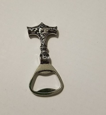 Men Nordic Viking Beer Bottle Opener Mjolnir Hammer Stainless Steel - 2.5''