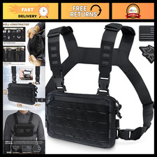 Tactical Chest Rig Pack for Men - Molle Chest Rig Bag, Adjustable, Lightweight,
