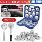 23PCS Cup Type Oil Filter Wrench 1/2" Ring Spanner Socket Hand Tool Professional