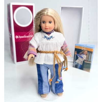 American Girl Julie Doll Mini Meet Outfit Top Pants Panties Belt Shoes Book Box