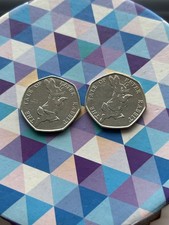 Uk 50p Coin the tale of Peter rabbit 2017 Fifty Pence Coins x 2