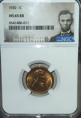 1930 LINCOLN CENT NGC MS65 RB