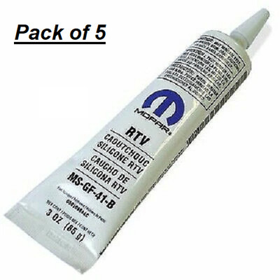 Mopar 05010884AD RTV Silicone Sealer - Gasket Maker & Sealant - 3 oz (Pack of 5)