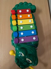 Vintage 1998 Fisher Price Alligator Krokodil Xylophon MusikInstrument Spielzeug