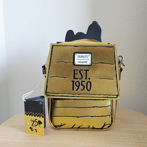 PEANUTS SNOOPY GOLD 75th Anniversary CROSSBODY BAG NWT - Picture 1 of 7