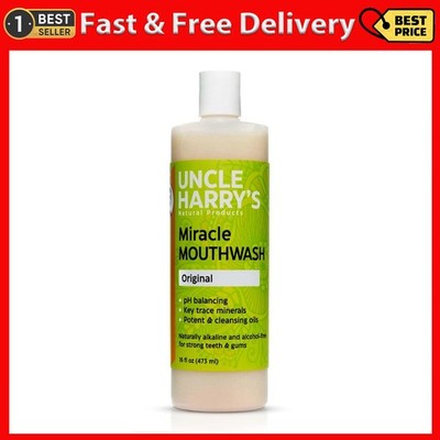 Uncle Harrys Miracle Mouthwash Fresh Breath Natural Dental Hygiene 16 Fl Oz