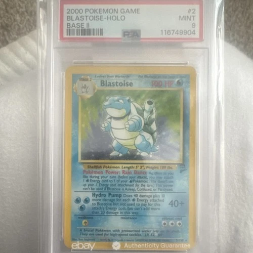 Pokémon Blastoise Holo Base Set 2 2/130 PSA 9 2000 Wizards of the Coast