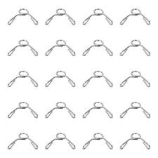 20Pcs 4mm ID 4.8mm OD Fuel Line Hose Clips Spring Clips Clamps Silver