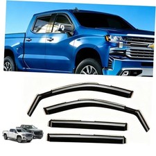in-Channel Window Rain Guards For 2019-2026 GMC Sierra/Chevy SilveradoCrew Cab