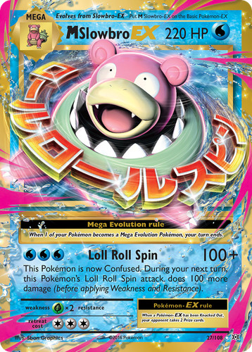 M Slowbro EX 27/108 Holo UR Evolutions Pokemon DMG