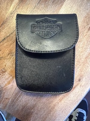VTG Harley Davidson Leather Case & Deck of Playing Cards