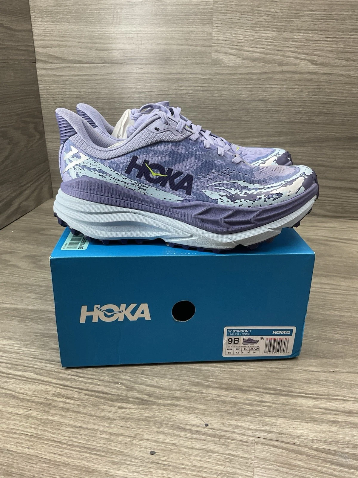 HOKA ONE ONE Scarpe da trail running Hoka Stinson 7 da donna taglia 9B Cosmic Sky Meteor 1141531 CSMR