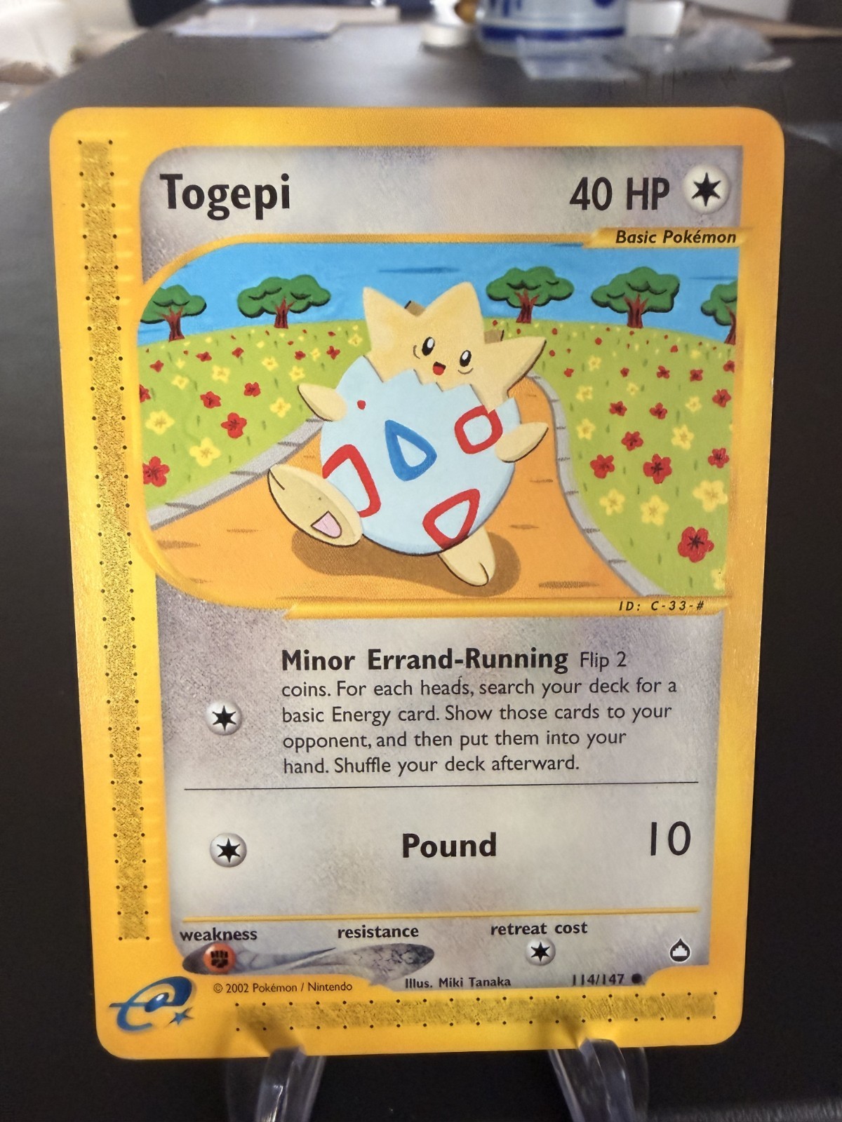 Togepi 114/147 Aquapolis Common Non-Holo Vintage Pokemon e-Reader NM to Mint