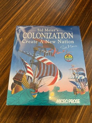 Sid Meier's Colonization 1994 Apple MAC CD-ROM Big Box Vintage Sealed