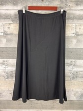 Sag Harbor Stretch Black Large Pull On Skirt