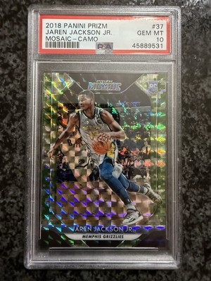2018-19 Prizm Mosaic Camo Jaren Jackson Jr #37 #/25 PSA 10 Gem Mint