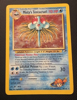 Gym Heroes Misty's Tentacruel 10/132 Unlimited Holo Rare HP70 English